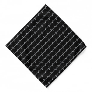Barbed Wire Print Punk Rock Bandana