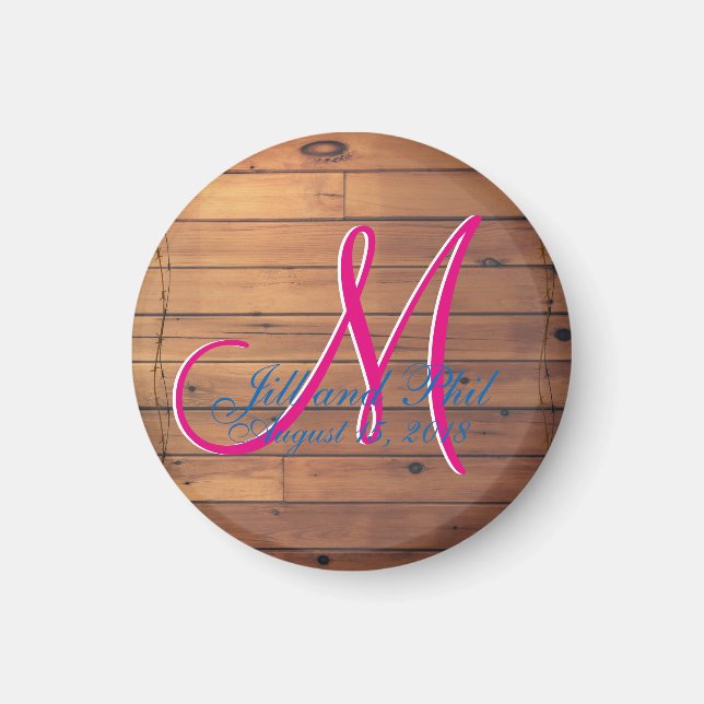Barbed Wire Ranch Cherry Barn Wall 3d Monogram Magnet (Front)