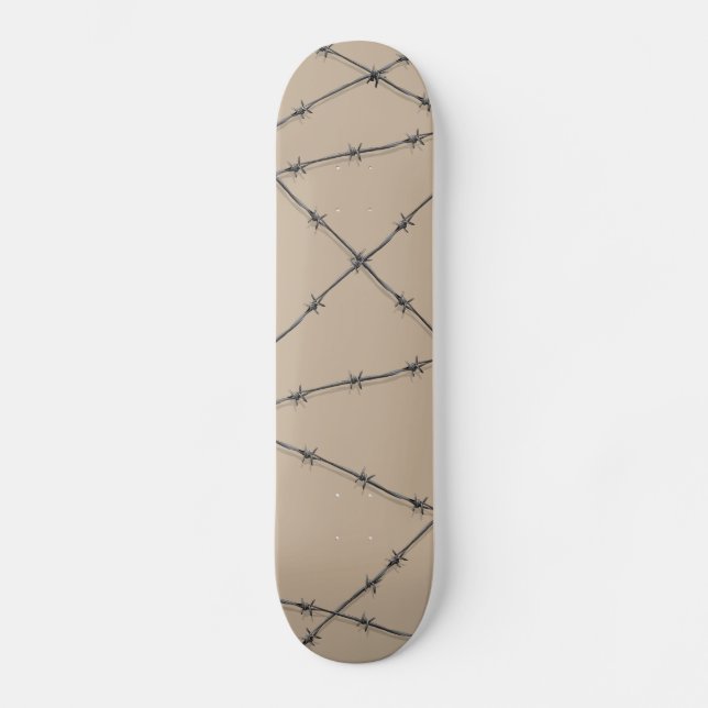 barbed wire skateboard deck (Front)