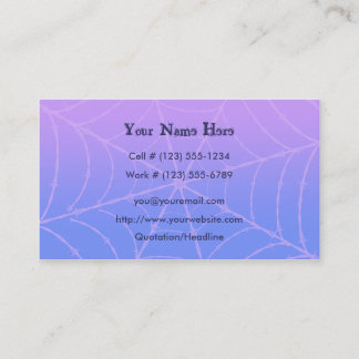 Barbed Wire Spider Web Business Card