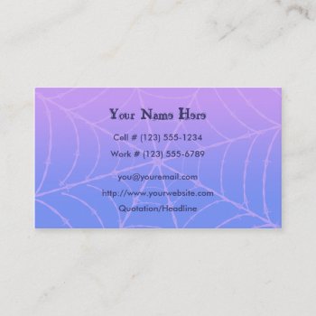 Barbed Wire Spider Web Business Card by mariannegilliand at Zazzle