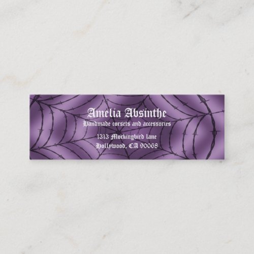 Barbed Wire Spiderweb Goth Business Cards