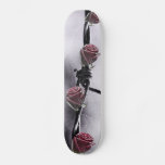 Barbed Wired Roses Skateboard at Zazzle