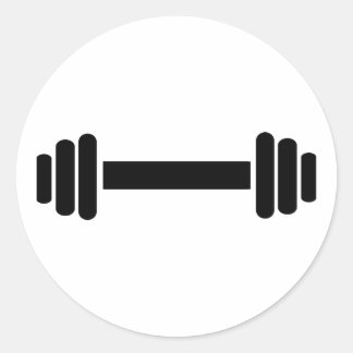 Barbell - Bodybuilding Classic Round Sticker