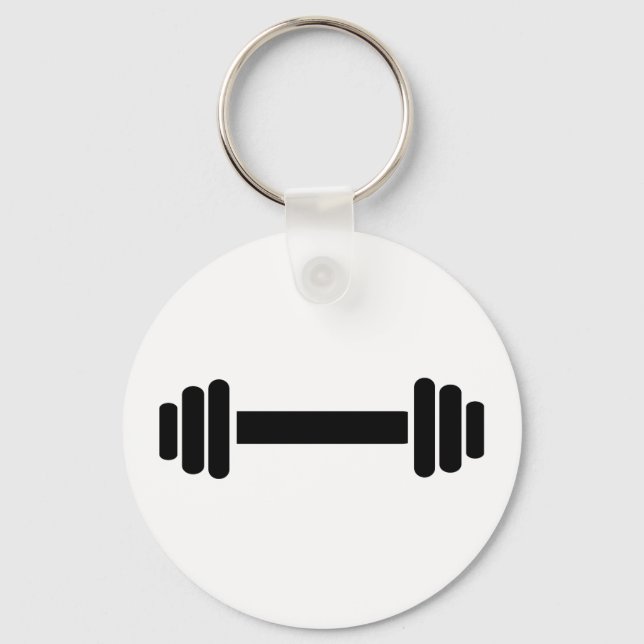 Barbell - Bodybuilding Keychain (Front)