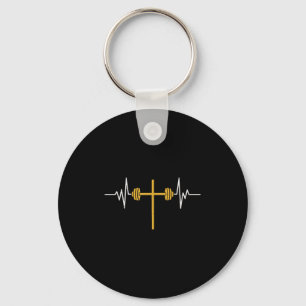 Barbell Cross Dumbbell Jesus Funny Christian Worko Keychain