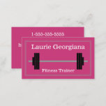 [ Thumbnail: Barbell Fitness Trainer Business Card ]