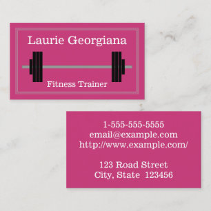 Barbell Fitness Trainer Business Card