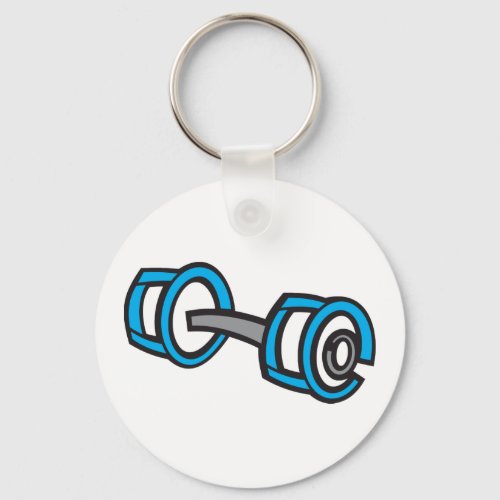 Barbell Illustration Keychain