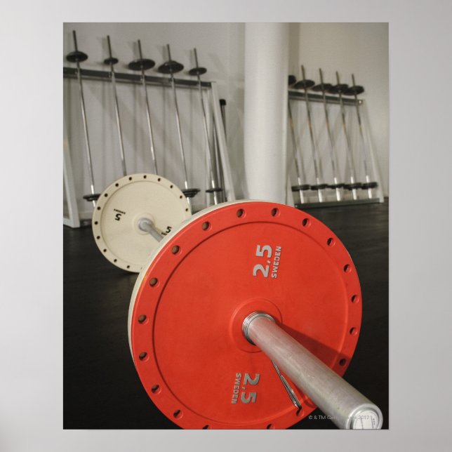 Barbell in gym poster (Front)