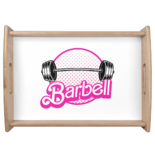 Barbell - pink serving tray