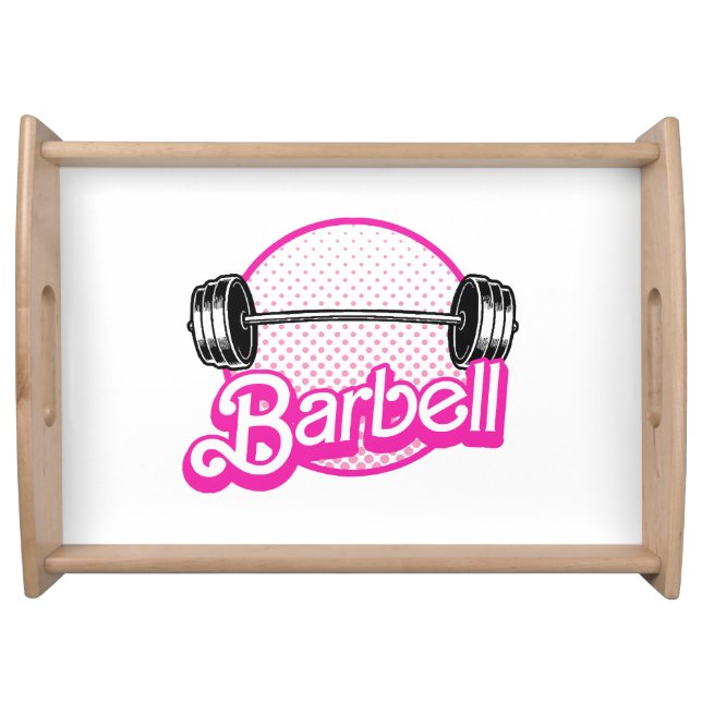 Barbell - pink serving tray (Front)