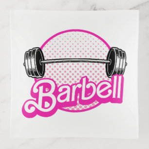 Barbell - pink trinket tray