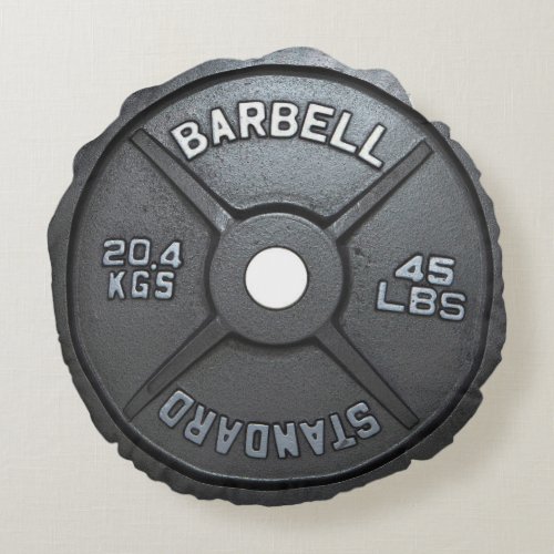 Barbell Plate _ Gym Round Pillow