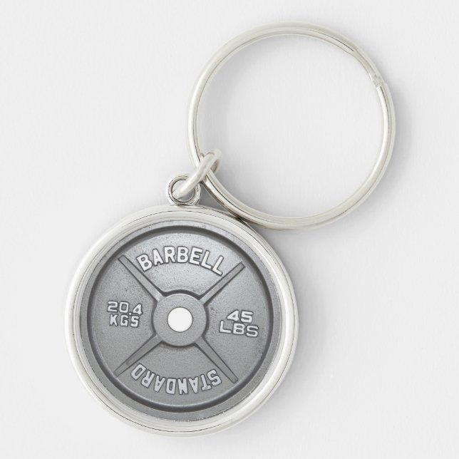 Barbell Plate Keychain (Front)