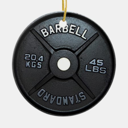 Barbell Plate Tree Ornament