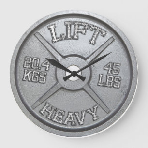 Barbell Plate Wall Clock - LIFT HEAVY