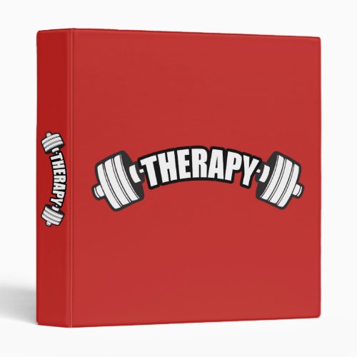 Barbell _ THERAPY _ Workout Inspirational Binder