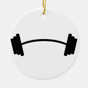 Barbell Weight Ceramic Ornament