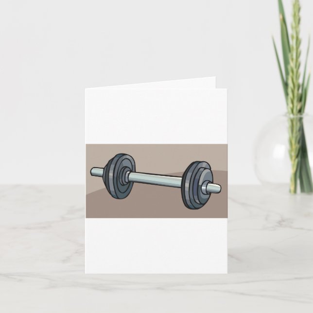 Barbell Weightlifting Gym Fitness Lover  Card (Front)