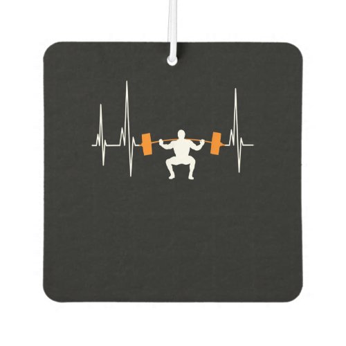 Barbell Weightlifting Heartbeat Bodybuilding Air Freshener