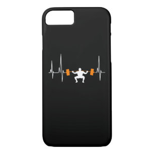 Barbell Weightlifting Heartbeat Bodybuilding iPhone 8/7 Case