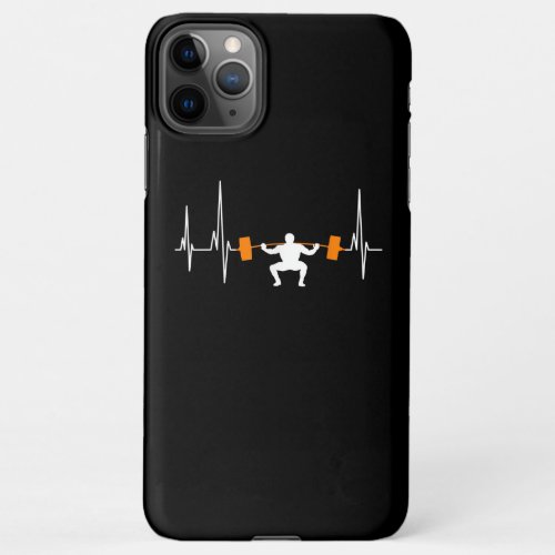 Barbell Weightlifting Heartbeat Bodybuilding Cool iPhone 11Pro Max Case