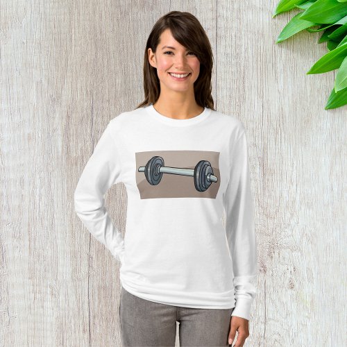 Barbell Weights Womens Long_Sleeve T_Shirt