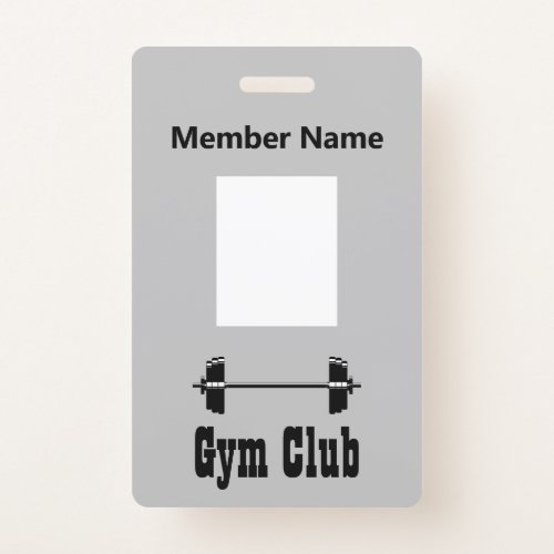 Barbell workout gym silhouette badge