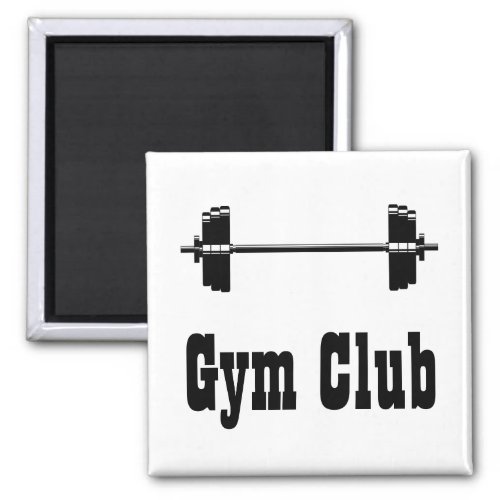 Barbell workout gym silhouette magnet