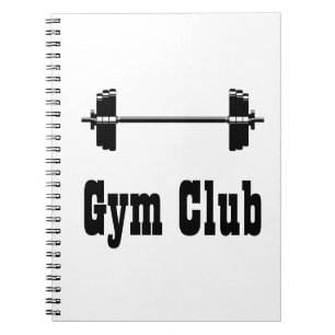 Barbell workout gym silhouette notebook