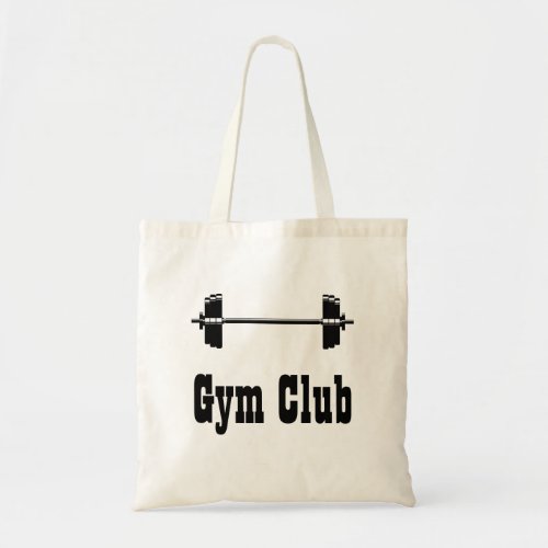 Barbell workout gym silhouette tote bag
