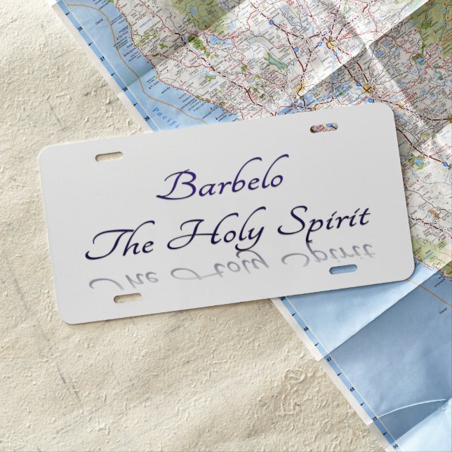 Barbelo The Holy Spirit License Plate (In Situ)