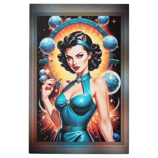 Barbenheimer Retro Fusion Atomic Age Fashion Metal Print (Front)