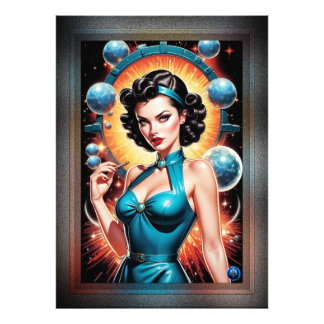 Barbenheimer Retro Fusion Atomic Age Fashion Photo Print