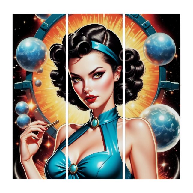 Barbenheimer Retro Fusion Atomic Age Fashion Triptych (Front)