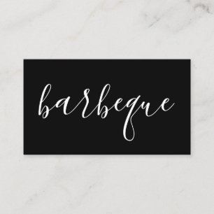 barbeque handwritten business card