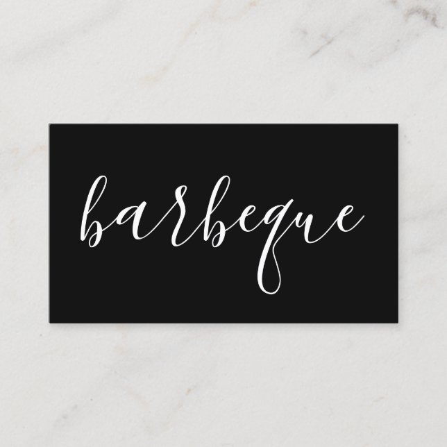barbeque handwritten business card (Front)
