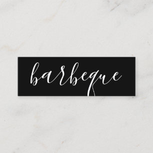 barbeque handwritten mini business card