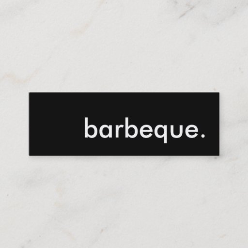 Customizable barbeque. business card
