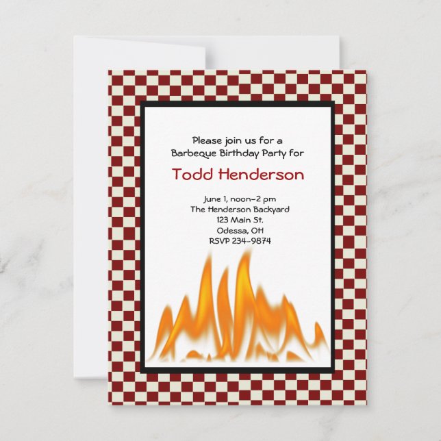 Barbeque Party Invitation (Front)