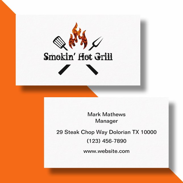 Barbeque Restaurant And Grill Business Cards (Creator Uploaded)