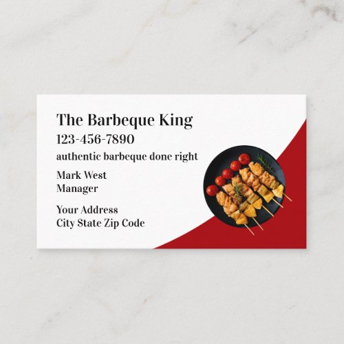 Barbeque Restaurant Theme Business Cards