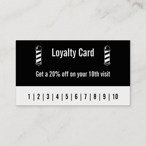 Barber 10th Visit Discount Customer Loyalty Card