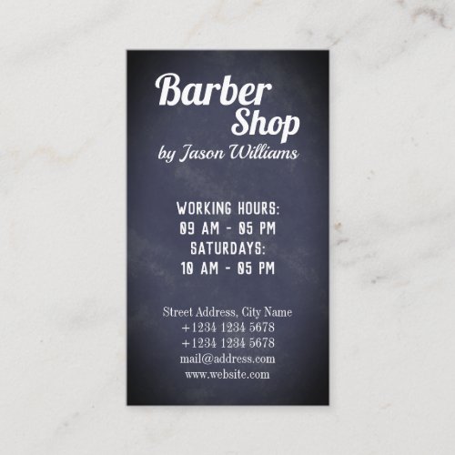 Barber and hair salon vertical business card