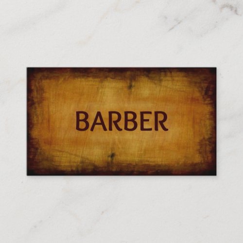 Barber Antique Brushed Business Card