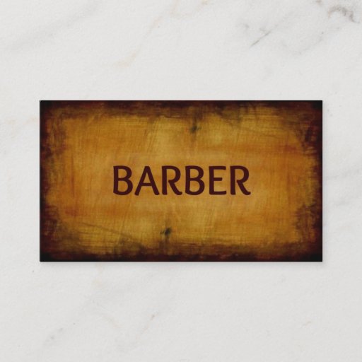 Customizable Barber Antique Brushed Business Card