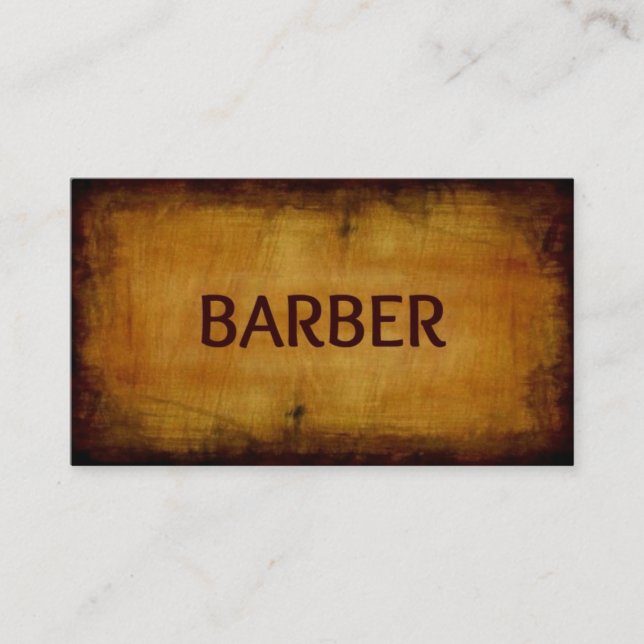 Barber Antique Brushed Business Card (Front)
