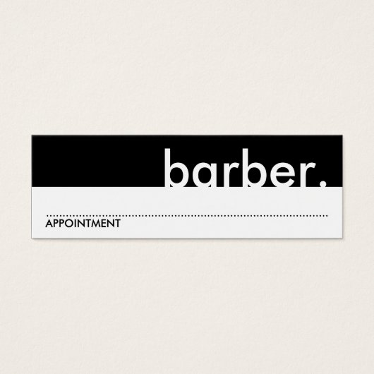 barber. (appointment card) (Front)