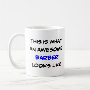 barber, awesome coffee mug